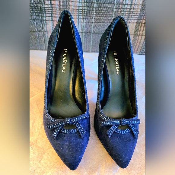 Gorgeous Blue suede sequent pumps - Picture 3 of 6